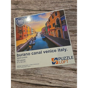 Puzzle Loft 500 Piece Puzzle Burano Canal Venice Italy New-Sealed (2)